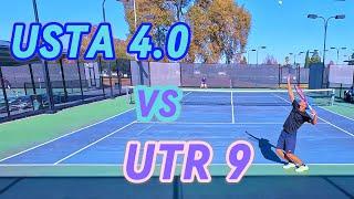 How does a USTA 4.0 stack up against a UTR 9? // UTR 9 vs USTA 4.0 // 4K60fps