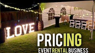 How To Price Party Rental Items