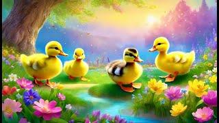 Five Little Ducks Colorful Song | Fun Counting and Color Song | Nursery Rhymes & Kids Songs