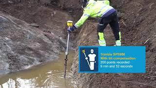 Measurement of a Rock Surface with Trimble SPS986 GNSS Smart Antenna with Tilt Compensation