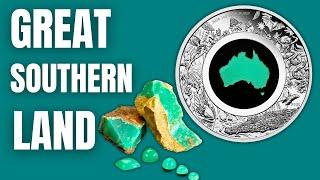 Great Southern Land 2024 1oz Silver Proof Chrysoprase Coin from the Perth Mint