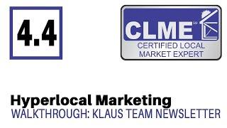 CLME 4.4 - Walkthrough of the Klaus Team Newsletter