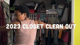 2023 Deep cleaning my closet | Closet Purge | capsule wardrobe attempt