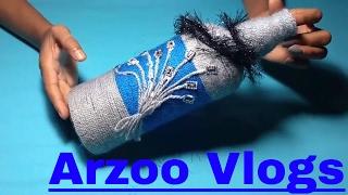 DIY Glass Bottle Craft | Bottle Decorating Ideas | Arzoo Vlogs