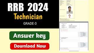 RRB Technician Grade-3 Answer key download 2025 | RRB Technician Answer Response sheet Download