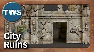 Tutorial: How to paint City Ruins by Archon Studio (review Rampart terrain, urban, Tabletop, TWS)