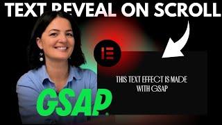 GSAP TEXT EFFECT ON LOAD -  Elementor Wordpress Tutorial Flex Container