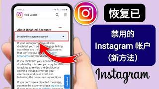 如何恢复已禁用的 Instagram 帐户 || 新流程 2025