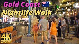 Australian Nightlife Walk Surfers Paradise  Gold Coast - September 2024