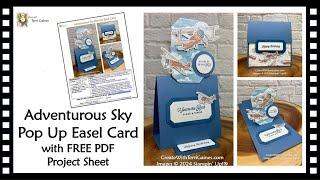 Adventurous Sky Pop Up Easel Card with FREE PDF Project Sheet