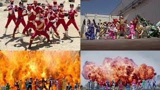 All Power Rangers Team Ups Morphs & Fight