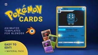 POKEMON Cards template for Blender (.blend file)