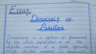 Essay on democracy in Pakistan|| Essay on democracy|| democracy in Pakistan essay in English