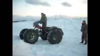 Самодельный вездеход-каракат на Каме