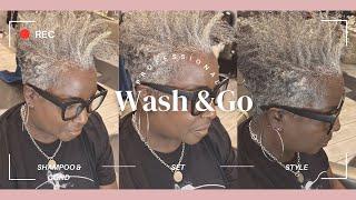 Wash & Go on gray natural hair