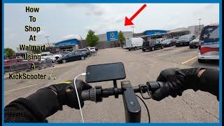 How To Shop At A Grocery  Store Using An E-Scooter  (Walmart Edition) | 4K | Blue Yeti  | #TCC