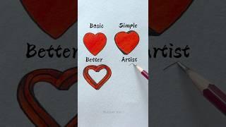 How To Draw A Heart #shorts #craft #art #drawing #crafts #satisfying