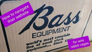 Bass equipment-navigating thier website for the best wire rabbit cages