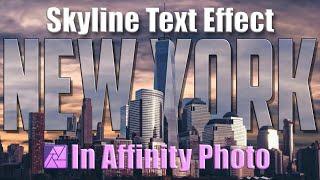 Amazing Skyline Effect (Text Behind Objects) in Affinity Photo 2