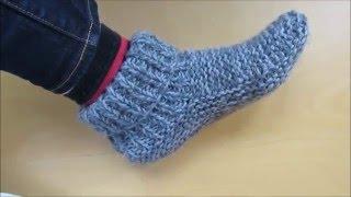 Knitting adult size slippers (with a french accent!) - Beginners