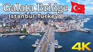 Exploring the Majestic Galata Bridge in Istanbul, Turkey 4K Cinematic Tour || Travelarc