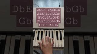 Barbie Girl - Aqua piano tutorial 