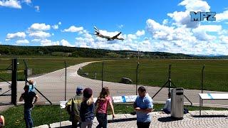 4K Footage - POPULAR Spotterplace at ZRH Zurich RWY 14 - free parking !!