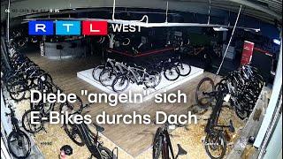 Spektakulärer Diebstahl in Olpe: Diebe "angeln" sich E-Bikes durchs Dach | RTL WEST, 06.06.2024