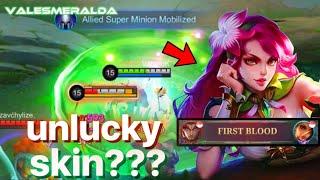 THIS SKIN USED TO BE MY UNLUCKY SKIN… BUT IS IT STILL UNLUCKY NOW?? | Valesmeralda | MLBB