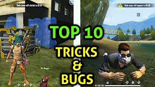 FREE FIRE TOP 10 TRICKS & BUGS PRO PLAYERS USING TRICKS  MALAYALAM HIDDEN PLACE GLOOWALL TRICKS