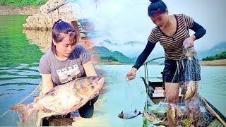 Fishing, how I catch big fish in the middle of the largest hydroelectric lake in Southeast Asia