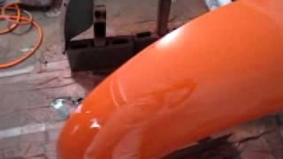 Sprayed the fenders on the V8 Bug Hugger Orange - Summit Racing Paint