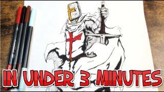 How to Draw a Medieval Knight | Crusader Art