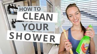 How To Deep Clean Your Shower, Glass Shower Door Cleaning & Removing Hard-Water From Glass 