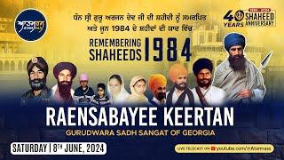 LIVE Raensabayee Keertan | Remembering Shaheeds of 1984