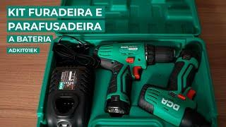 Kit Furadeira e Parafusadeira a Bateria ADKIT01EK - DCA | MGL do Brasil