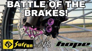 NEW HOPE TECH4 V4 BRAKES VS SURRON STOCK BRAKES