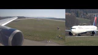 Full Flight + Exterior Takeoff Side-by-Side: Delta 767-400ER Zürich to New York-JFK