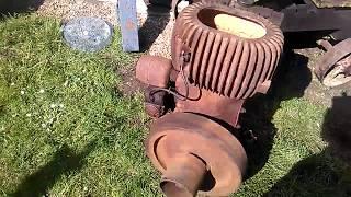 Rusty Relics Wolseley WD2 petrol stationary engine first run after 30 years of inactivity