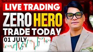 01 July zero hero live trading, bank nifty trading #optionstrading #trading #livetrading