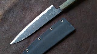 Hot Metal Knife Handforged SanMai Gyuoto.