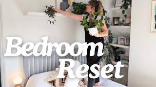 BEDROOM RESET Repotting, cleaning & rearranging my bedroom houseplants