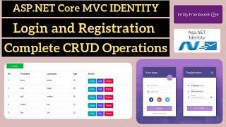 crud operation in  asp.net core mvc with Identity