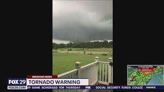 Tornado spotted in Mullica Hill, New Jersey as remnants of Hurricane Ida move through