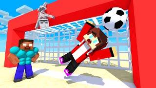 JJ and Mikey vs Minecraft Mobs : Who Is STRONGER in Goalkeeper SAVES? - Maizen Minecraft Animation