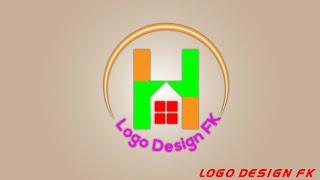 House Logo Design Tutorial , How to make House Logo in Illustrator cc.#houselogo.