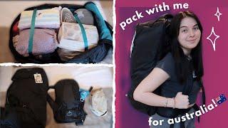 pack with me for six weeks in Australia! | what i'm taking on my East Coast backpacking trip 