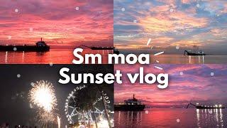 SM Mall of Asia Sunset Vlogsunset, fireworks and night lights at the bay| living in the philippines