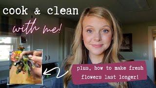 Cook & Clean #WithMe // stripping laundry, cleaning house and an easy fall soup recipe!