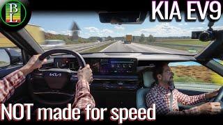 Going fast with the KIA EV9 AWD on the Autobahn